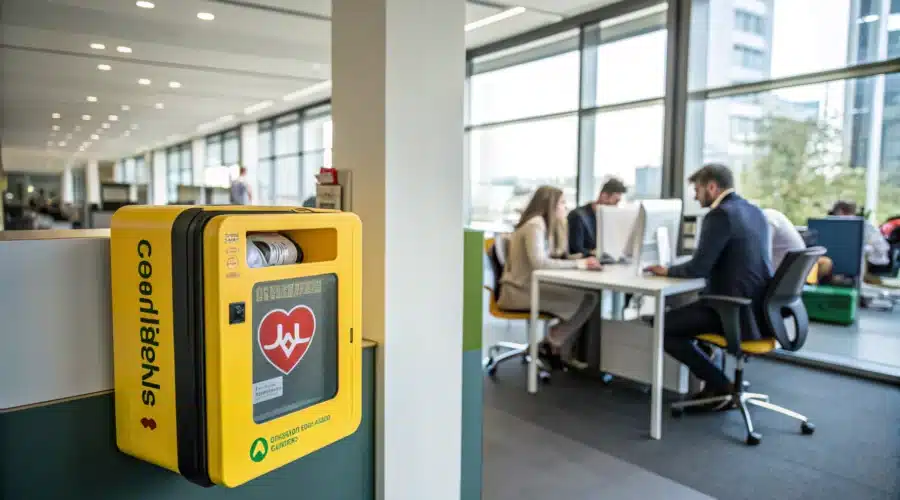 défibrillateur en entreprise